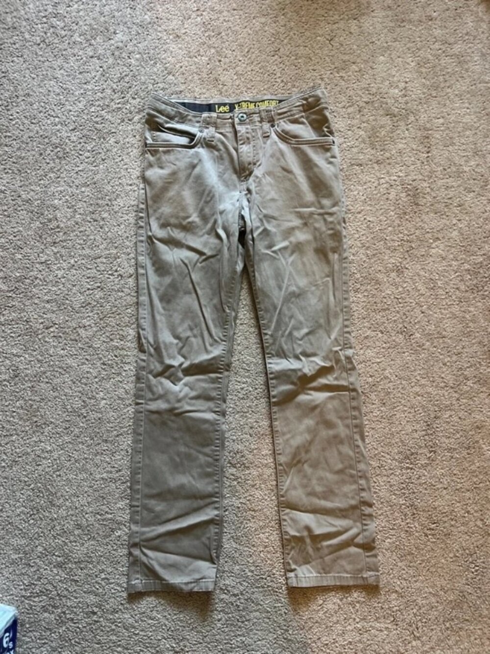 Lee Boys Xtreme Comfort Khaki Straight Leg Pants